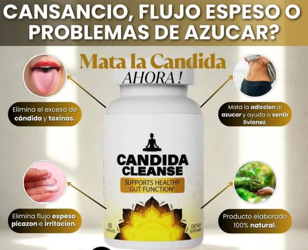Suplemento CANDIDA apoyo intestinal y colon 60 cápsulas