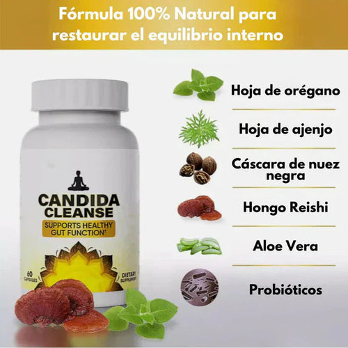 Suplemento CANDIDA apoyo intestinal y colon 60 cápsulas