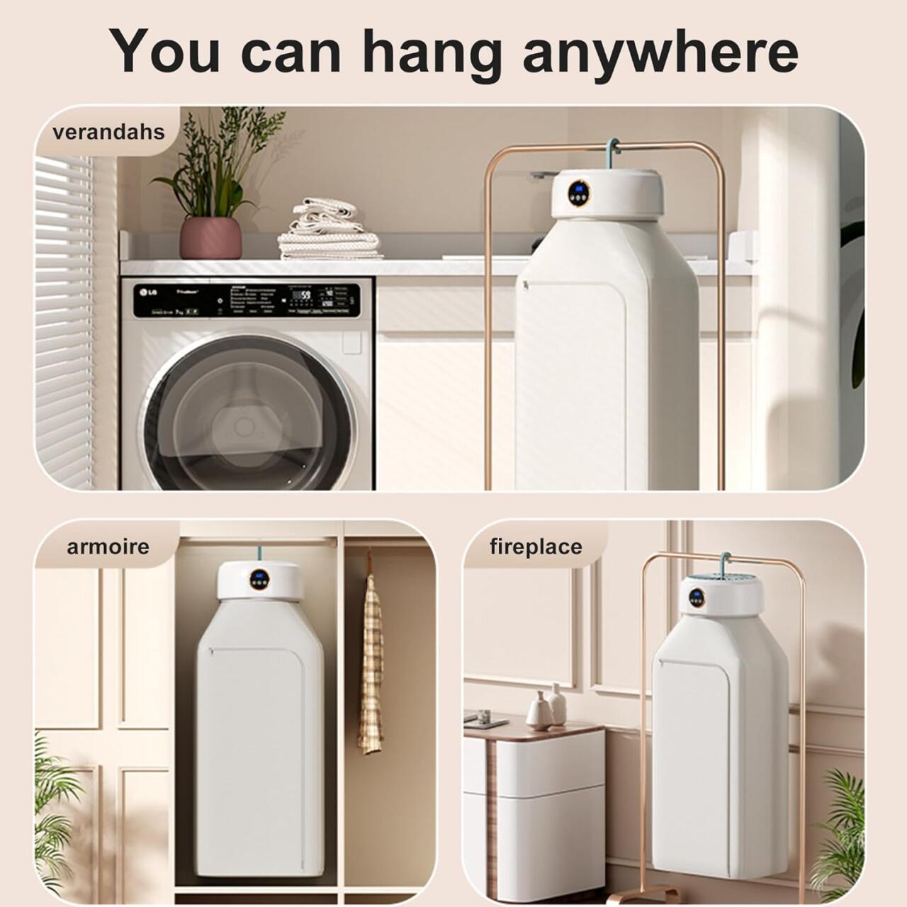 Secador Eléctrico Portátil de Diseño Plegable